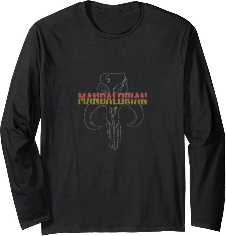 Star Wars The Mandalorian Mandalorian Logos Langarmshirt