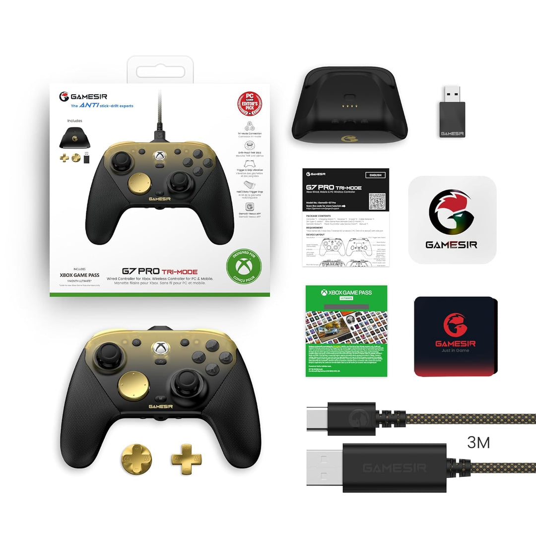 GameSir G7 Pro 1000Hz Controller mit Ladestation für Xbox Series X|S, Xbox One, Windows 10/11 & Andr
