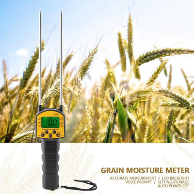 Asixxsix Getreide-Feuchtigkeitsmesser, Getreide-Mehl-Feuchtigkeitsmesser Tragbares LCD-Display Getre