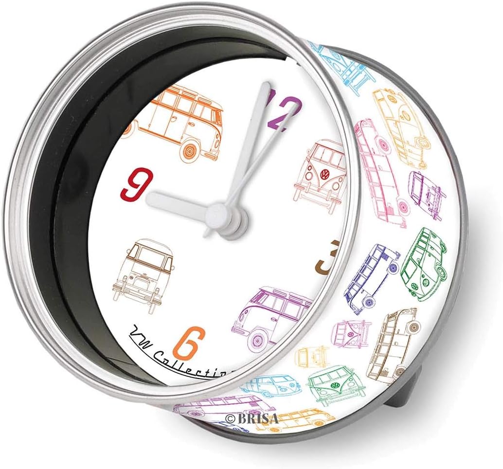 BRISA VW Collection - Volkswagen T1 Bulli Bus Tisch-Uhr, Magnet-Uhr, MyClock auch personalisierbar,