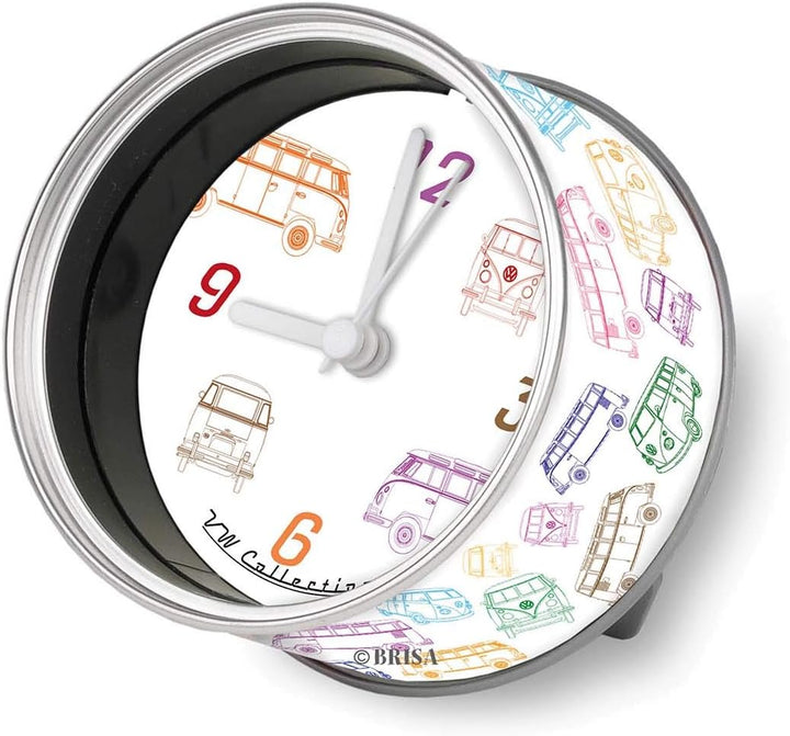 BRISA VW Collection - Volkswagen T1 Bulli Bus Tisch-Uhr, Magnet-Uhr, MyClock auch personalisierbar,