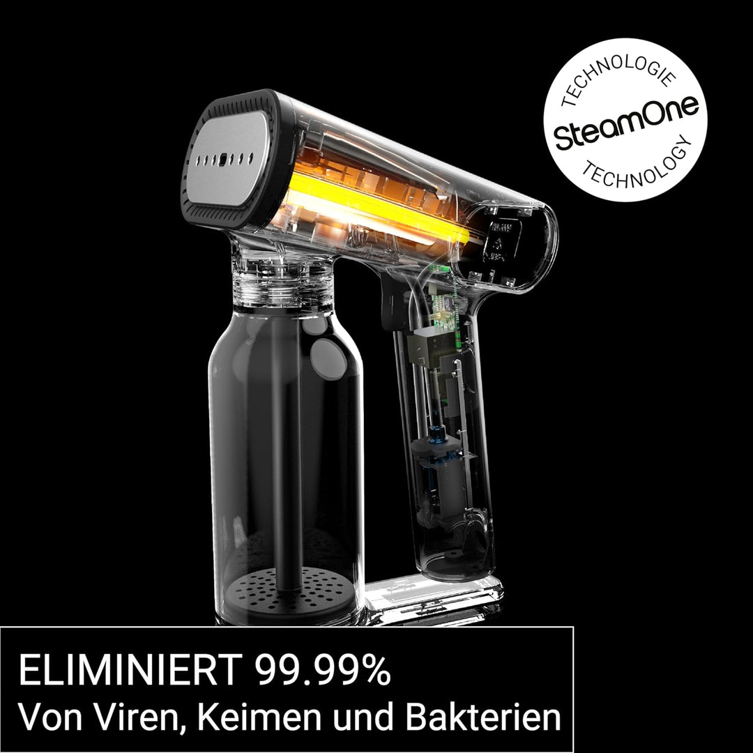 STEAMONE – Dampfglätter 2000W, 30g/min – Handbügeleisen – Fassungsvermögen 400ml – Entfernt 99,99% d