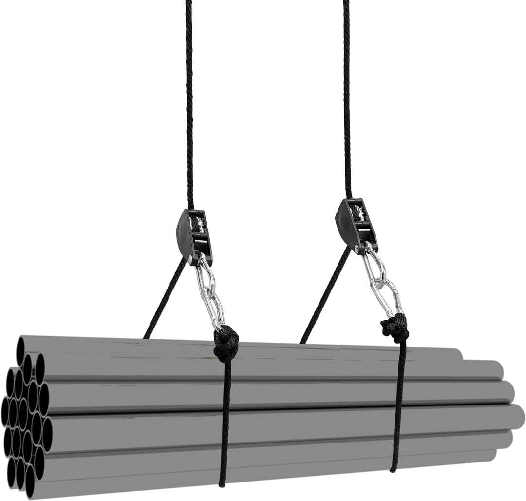 QWORK® 8 STK. Verstellbare Seilratschen mit Haken - 30kg - 1,8 m - Seilspanner zum Aufhängen von Pfl
