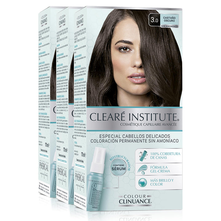 Clinuance | Permanente Coloration ohne Ammoniak | Empfindliches Haar | 3.0 Kastanienbraun Dunkel | 1