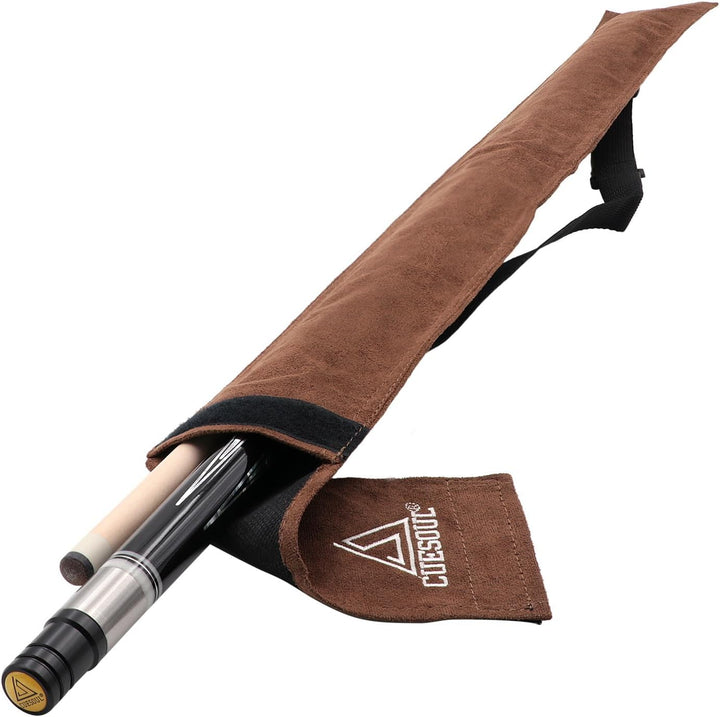 CUESOUL 58 Zoll Pool-Queue,21oz,13 mm Spitze, Billard-Queue mit Irish Wrap, verpackt in blau/brauner