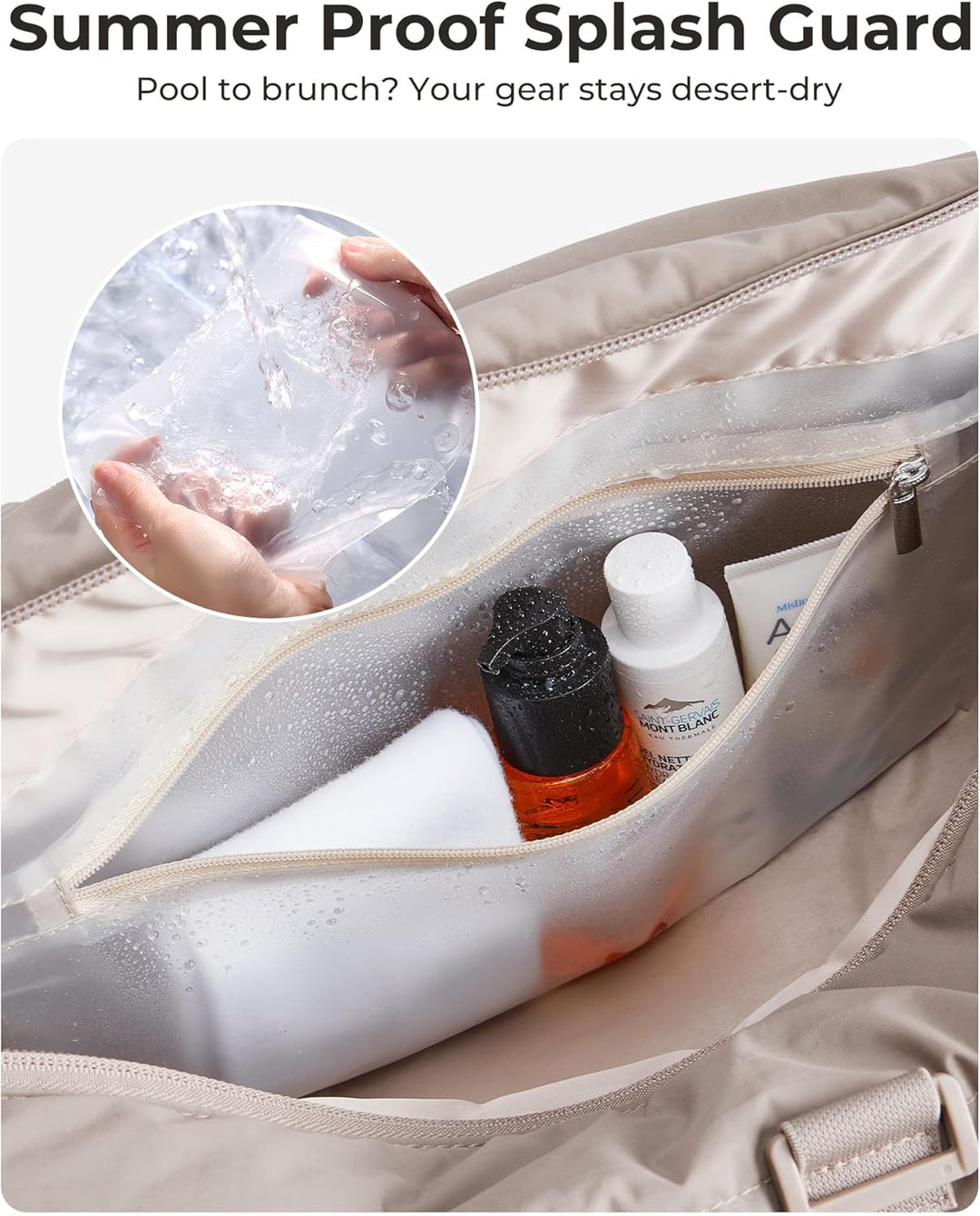 bagsmart Reiki Sporttasche für Damen, Reisetasche für Yogamatten mit Nass- und Trockenfach, 18L Gest