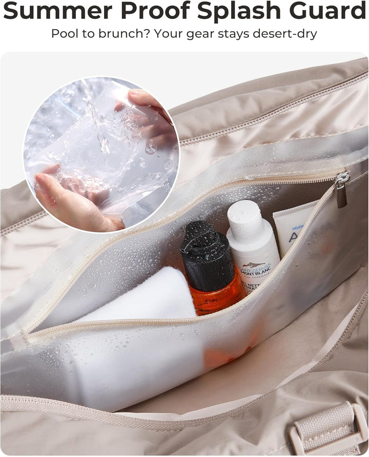 bagsmart Reiki Sporttasche für Damen, Reisetasche für Yogamatten mit Nass- und Trockenfach, 18L Gest