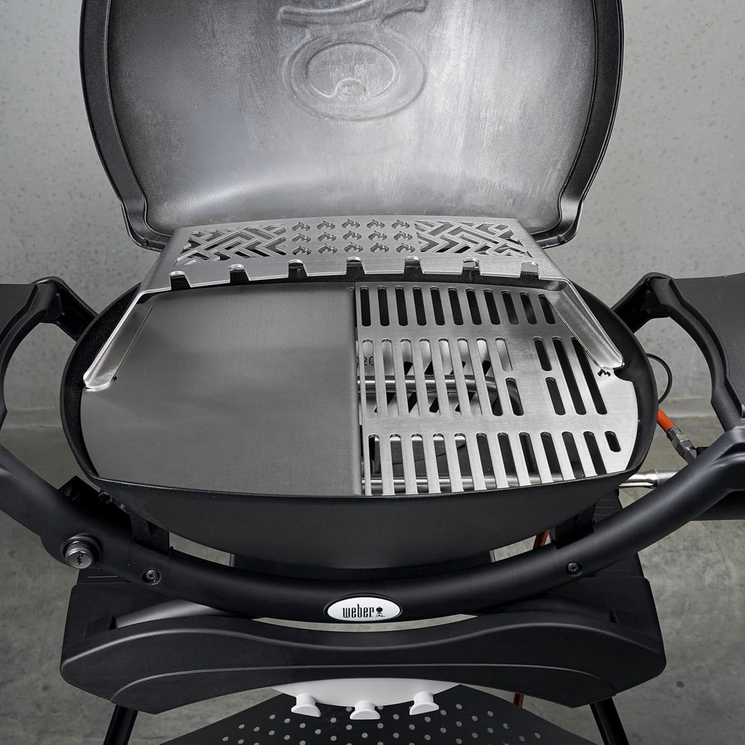 Grillrost.com Das Original Edelstahl Grillplatte | Plancha passend für Weber Q200/2000 - ersetzt ein