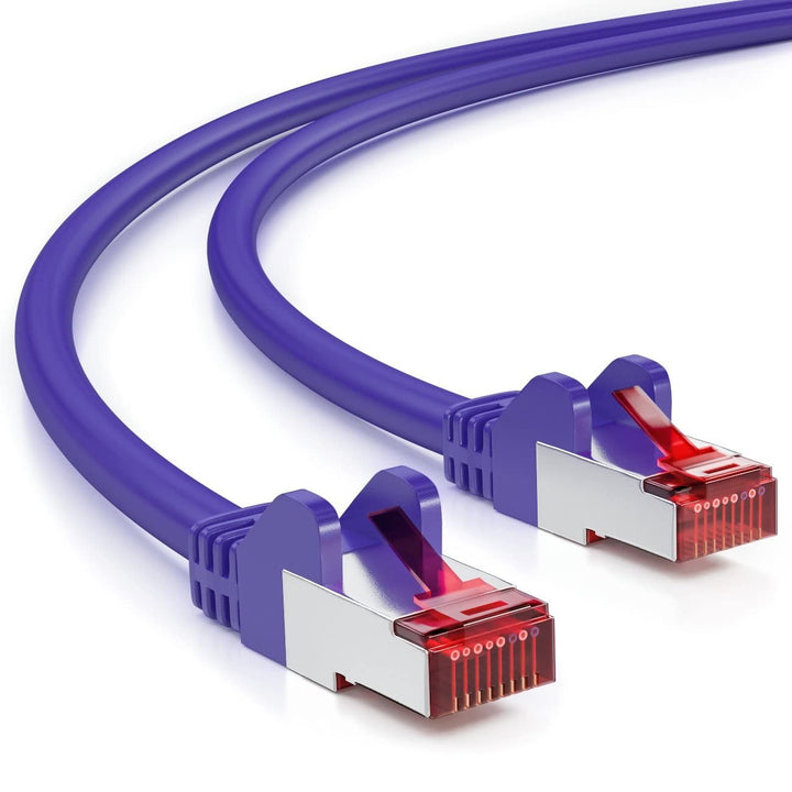 deleyCON 50m CAT6 Patchkabel S/FTP PIMF Schirmung CAT-6 RJ45 LAN DSL Netzwerkkabel Ethernetkabel Swi