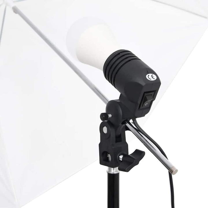 vidaXL Fotostudio-Set mit Beleuchtung und Hintergrund, Studio-Kit, Tageslicht-Lampe, Studio-Beleucht