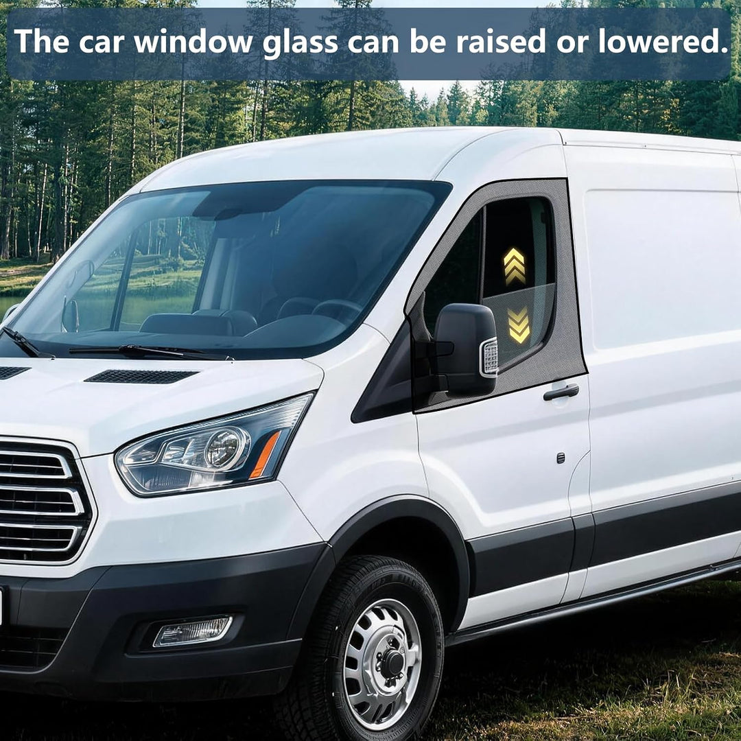 XCBYT Moskitonetz Auto Seitentür für Ford Transit Custom | Reissverschluss Fliegengitter Auto Insekt