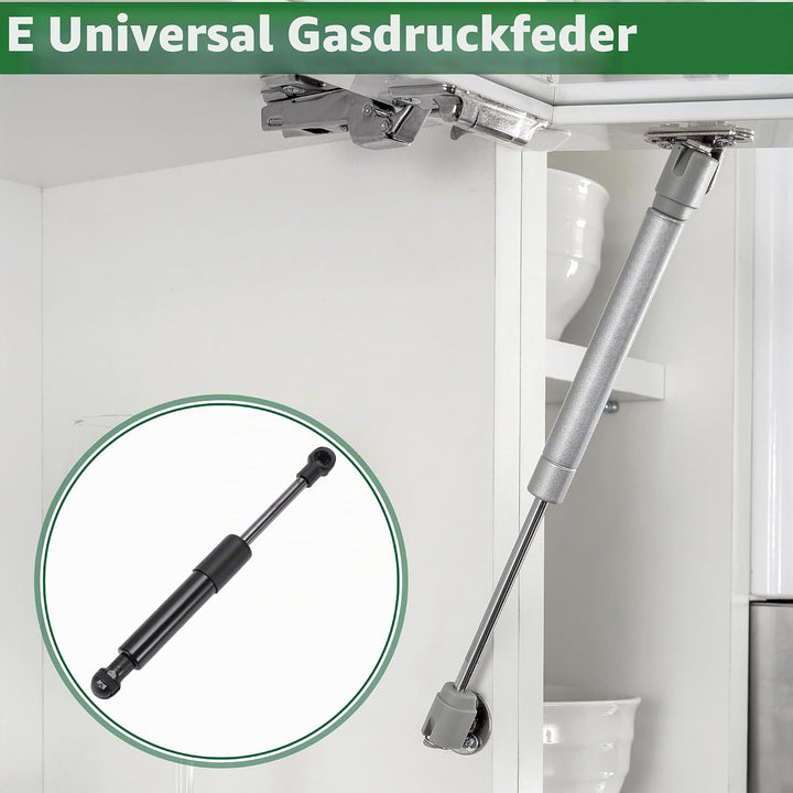 Motoforti Gasdruckfeder 100N 200mm Gasdruckdämpfer Für Möbel 1pc | Kohlenstoffstahl, 140mm Komprimie