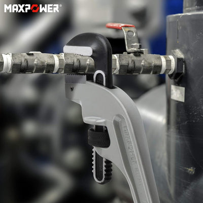 MAXPOWER 350mm Rohrzange Chrom Rohrzange für Plastikrohre 45° Rohrzange Profi Maximale Öffnung 33mm