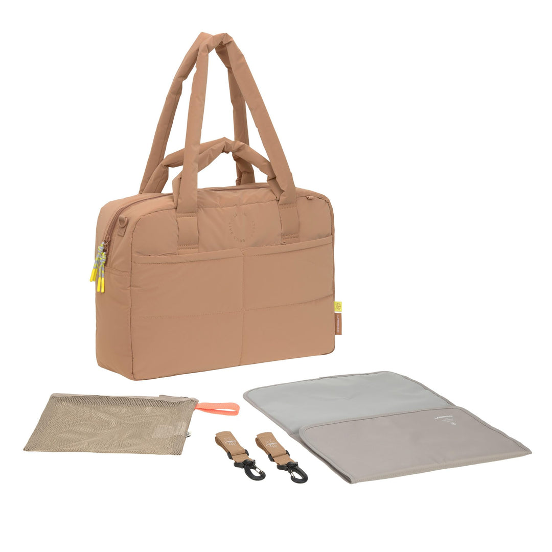 LÄSSIG Baby Wickeltasche mit Tragegriff und Wickelunterlage, Kinderwagenbefestigung, wasserabweisend