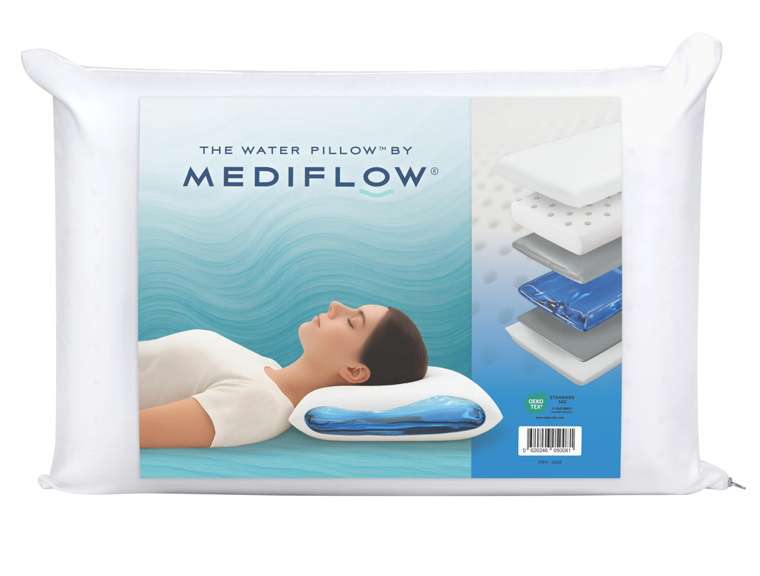 Mediflow Das Original 5008 50x70cm Wasserkissen mit Viskoschaum, Weiss, Single, 1 Stück (1er