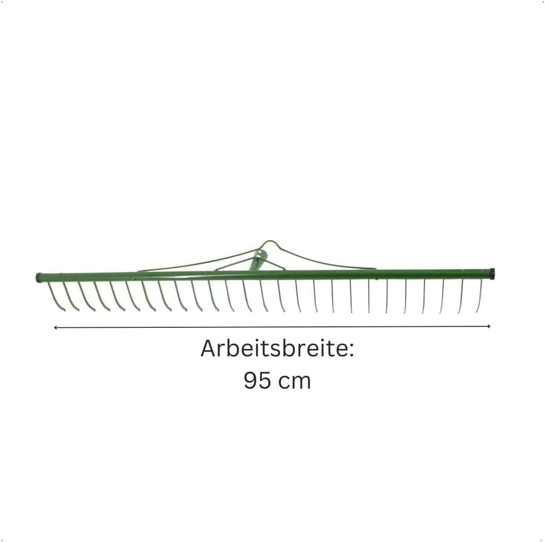 Rekord Heurechen mit 26 Zinken Breite 95 cm aus Stahl, pulverbeschichtet - ohne Stiel, Laubrechen, R
