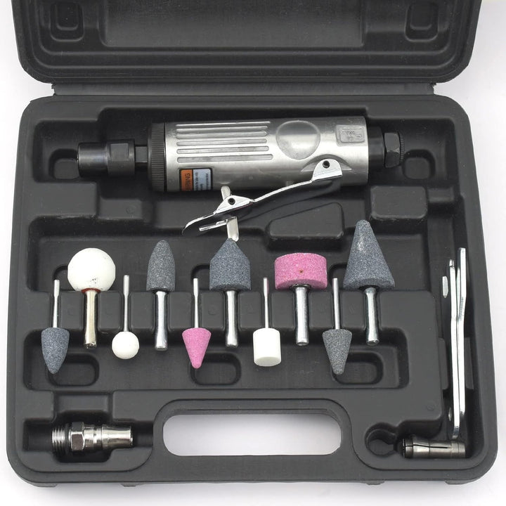 BIGP Druckluftschleifer Set, Druckluft Stabschleifer, gerader pneumatischer Schleifer, Geradschleife