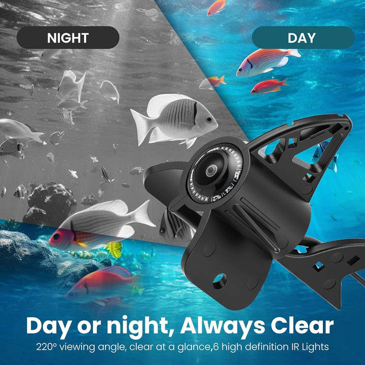 Fischfinder, 4.3 Zoll HD Unterwasserkamera Angeln Fishfinder mit 30m Kabel, IP65 Wasserdicht, 5000mA