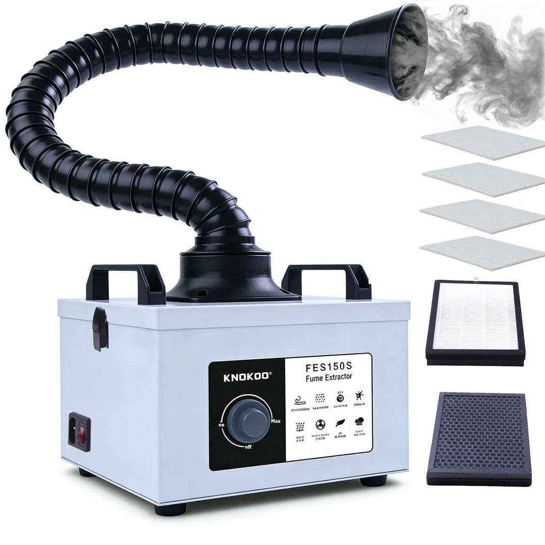 FES150S Lötrauchabsaugung, 200 m³/h, 100 W, starke Saugkraft, 3-stufiges Filtersystem, professionell