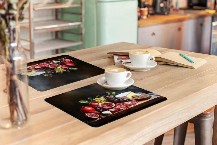 KitchenYeah© Platzsets Abwaschbar 6-Teilig 45x30 cm Tischsets Platzdeckchen rutschfeste Platzset Unt