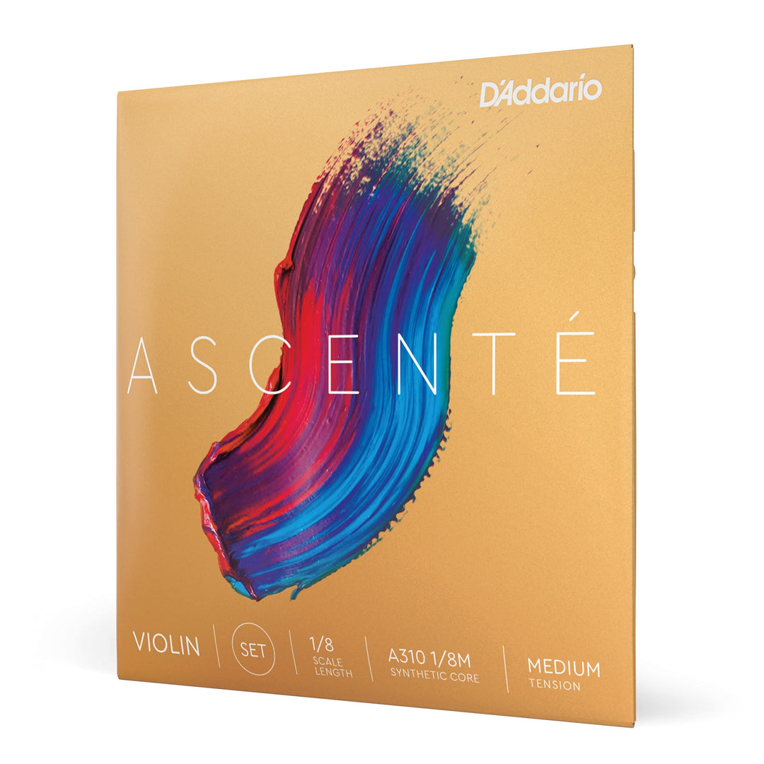 D'Addario Ascenté Geigensaitensatz, 1/8, mittlere Spannung 1/8 Scale Vollständiger Satz, 1/8 Scale V