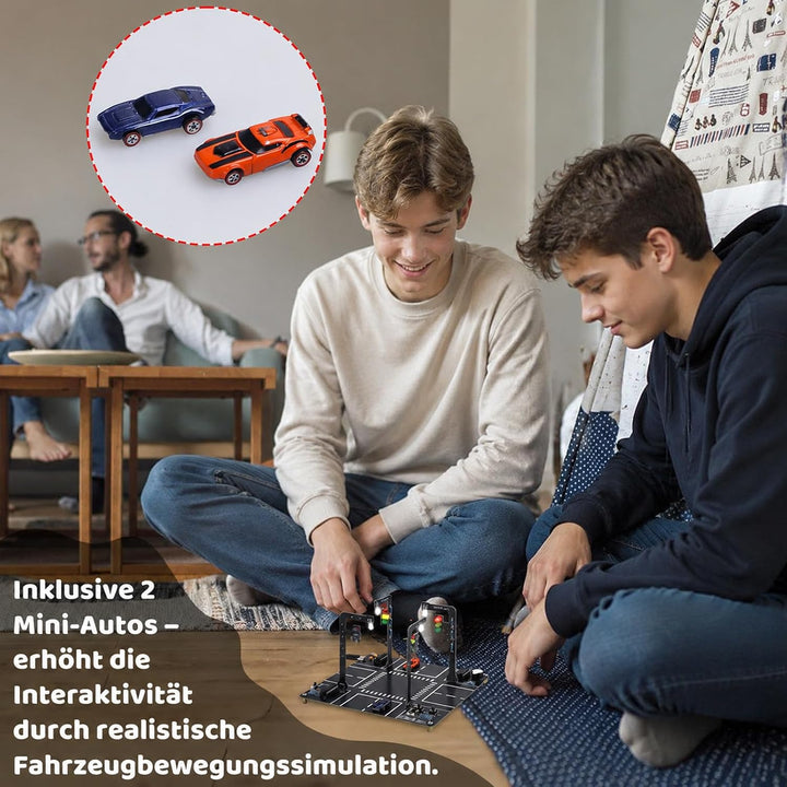 Verkehrsampel DIY Löt Bausatz, ElektoLoter LED Ampelanlage Lötprojekte mit Sound, STEM Ampel Elektro