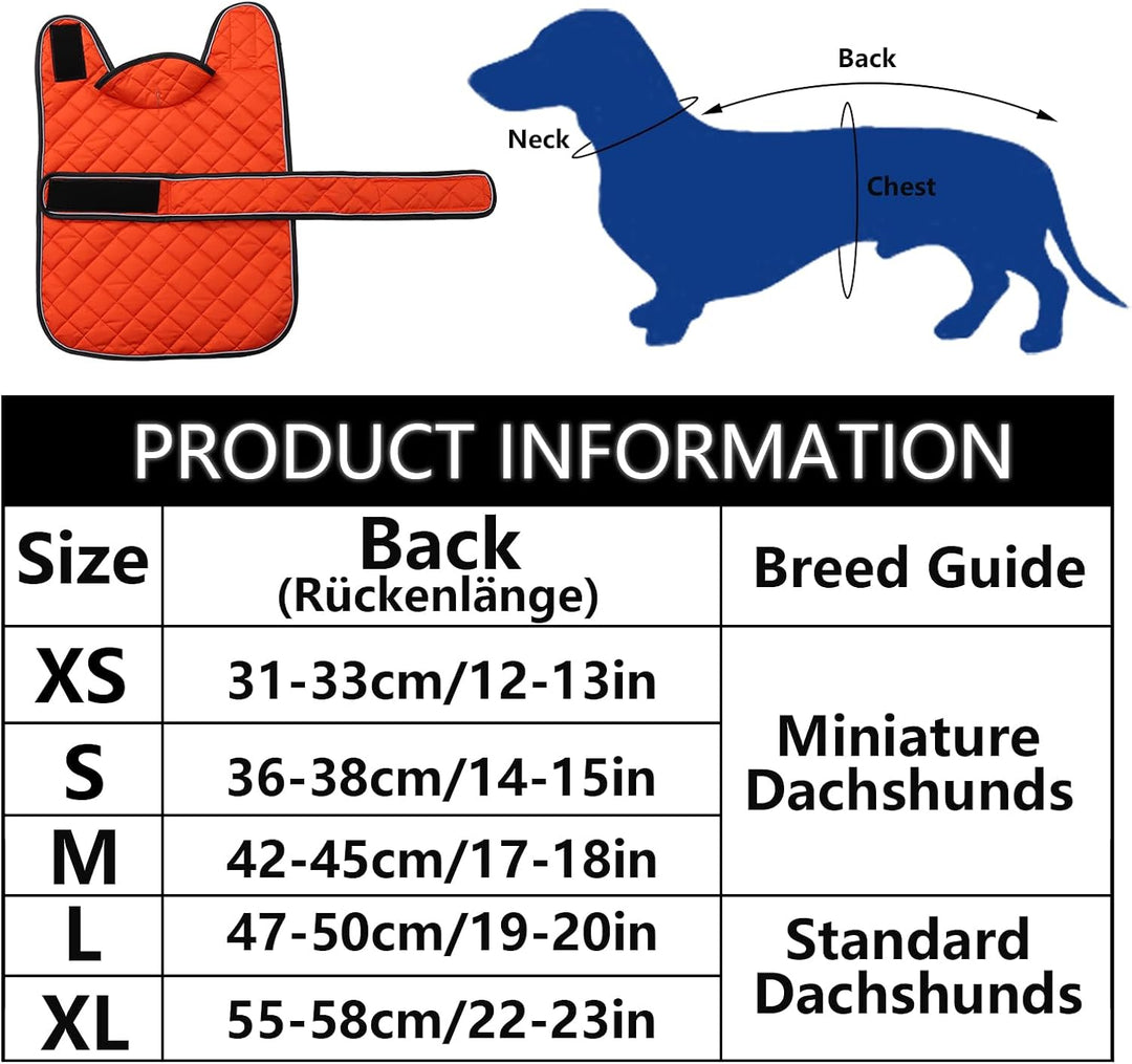 Geyecete - Warmer wintermantel für dackel Hunde,Hunde Winterjacken mit plüschfutter,Outdoor jacken m