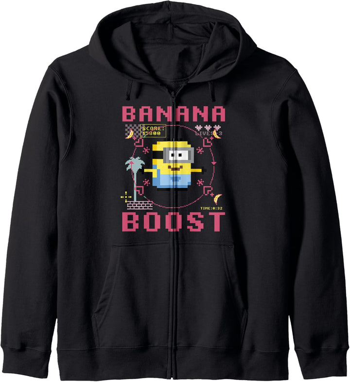 Despicable Me Minions 8-Bit Banana Boost Kapuzenjacke