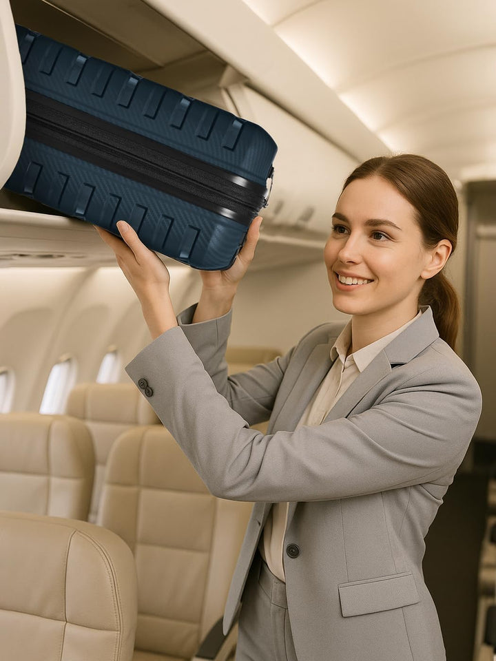Smartbox Kabinenkoffer mit Laptopfach 36x22x55 cm, Handgepäck Koffer mit Frontöffnung, Leichter Hart