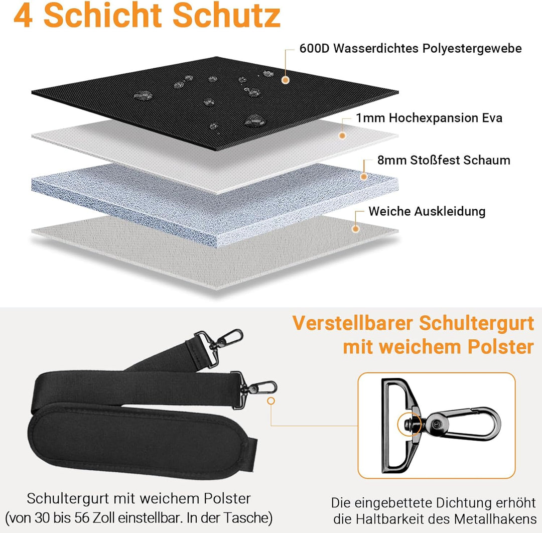 TECOOL 14 Zoll Laptoptasche Schultertasche für 14 Zoll Lenovo Acer ASUS Dell HP Chromebook Umhängeta