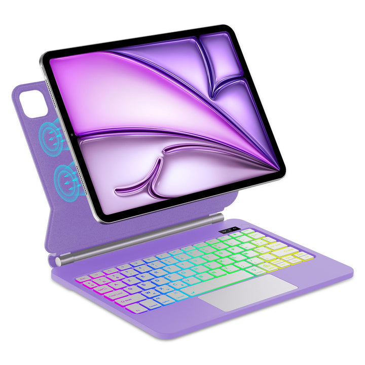 Magic Keyboard für iPad Air 13" (M3 2025 M2 2024)/iPad Pro 12.9 (6ª/5ª/4ª/3ª Gen), Magnetischer Stän