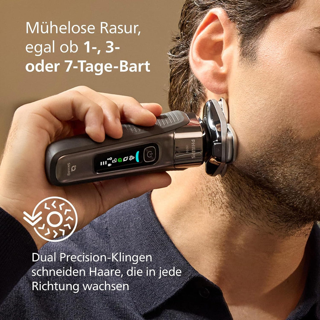 Philips Rasierer i9000, Elektrischer Nass-und Trockenrasierer für Männer mit integriertem Trimmer, d