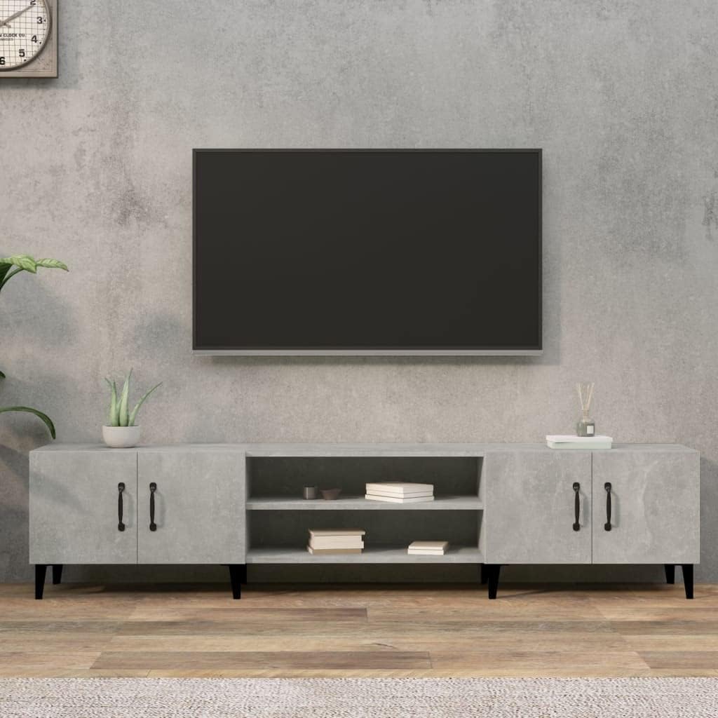 vidaXL TV-Schrank Betongrau 180x31,5x40 cm Holzwerkstoff, Betongrau