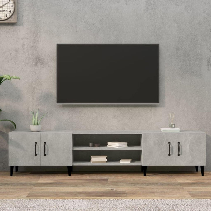 vidaXL TV-Schrank Betongrau 180x31,5x40 cm Holzwerkstoff, Betongrau