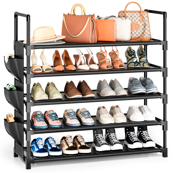 OYREL Schuhregal 5 Ebenen Schuhständer Schuhorganizer für 20-25 Paar Schuhe Platzsparend & Stabil Sc