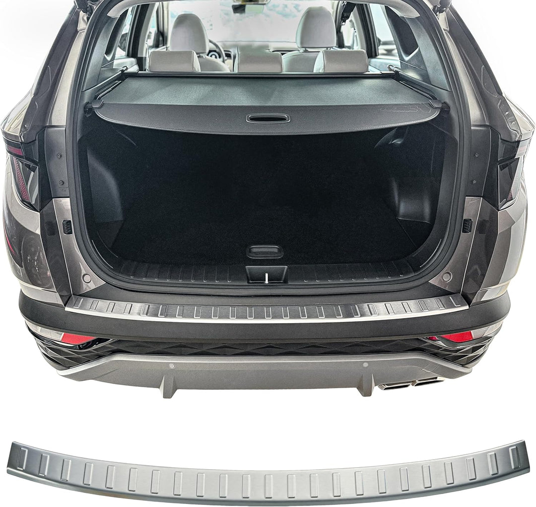 RECAMBO Ladekantenschutz Edelstahl MATT - kompatibel für Hyundai Tucson | Typ NX4 | BJ ab 2020> - V2