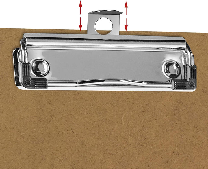 Acrimet Hartfaser Klemmbrett Buchstabe Grösse A4 (33 x 23 cm) Holzfaser Flacher Metallklammer (12er-