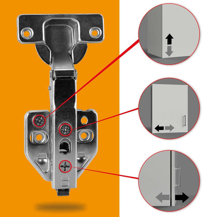 10 Stück | LANZZAS 110 Grad Innenanschlag Türscharnier, Topfband Automatikscharnier mit Dämpfung und