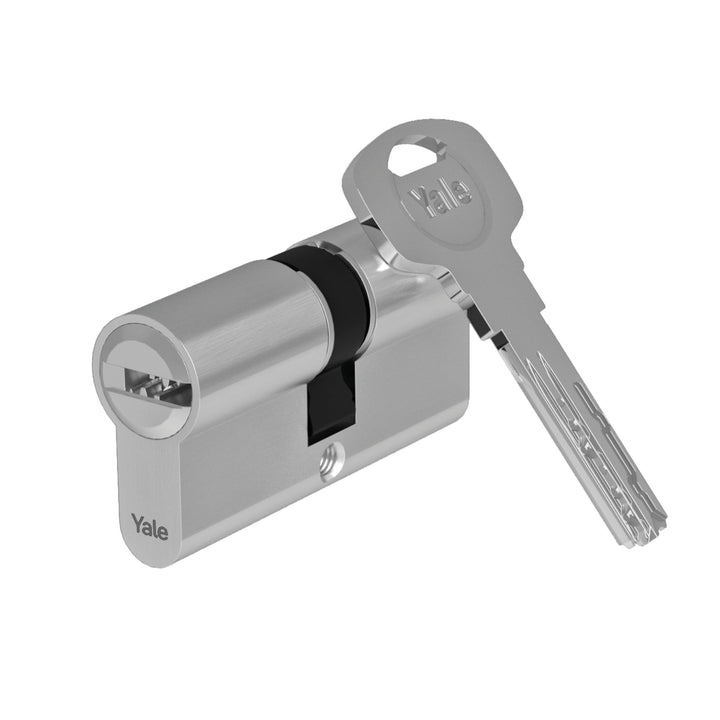Yale 2500-Serie Euro-Profilzylinder – Doppelt/Notfall – 40/40 – Satin Nickel – Blistermenge 1, 40/40