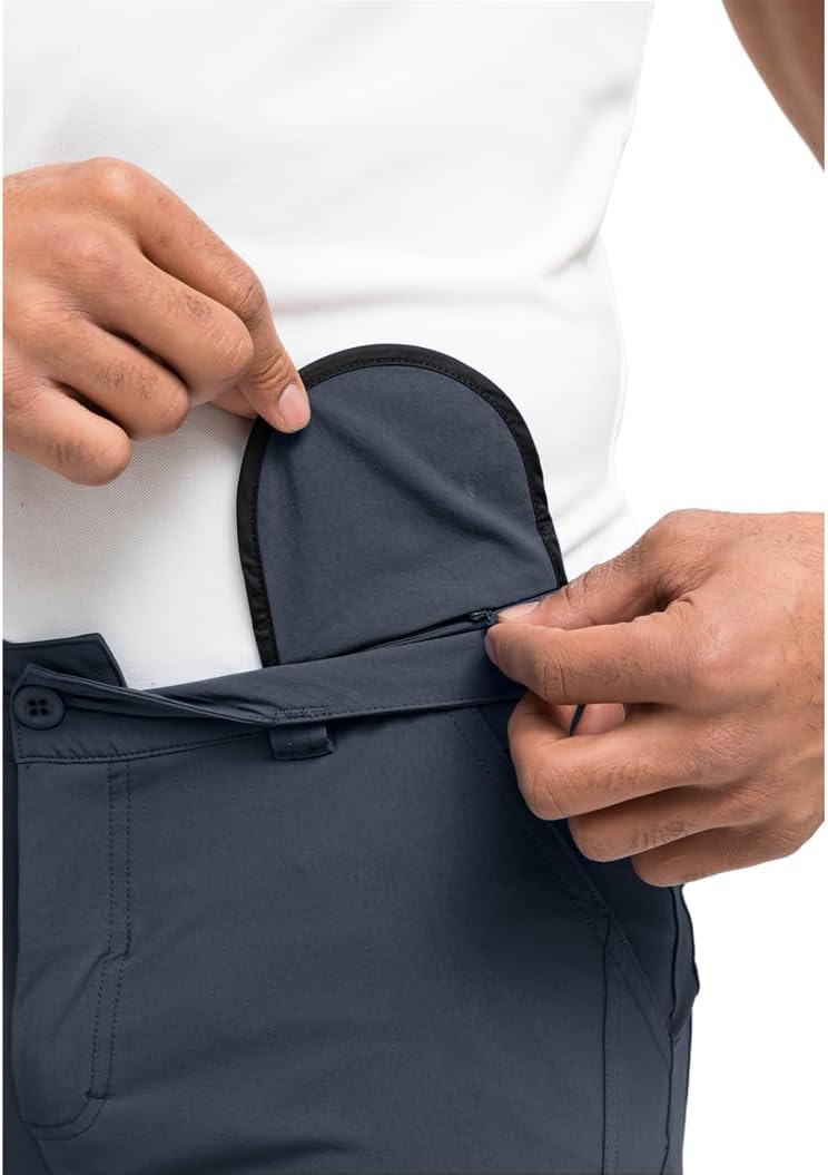 Maier Sports Herren Wanderhose Nil Short M, kurze Outdoor-Hose mit Gürtel, 5 Taschen bieten viel Sta