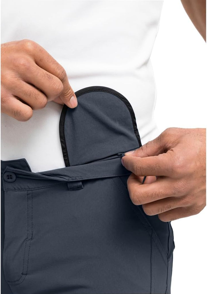 Maier Sports Herren Wanderhose Nil Short M, kurze Outdoor-Hose mit Gürtel, 5 Taschen bieten viel Sta