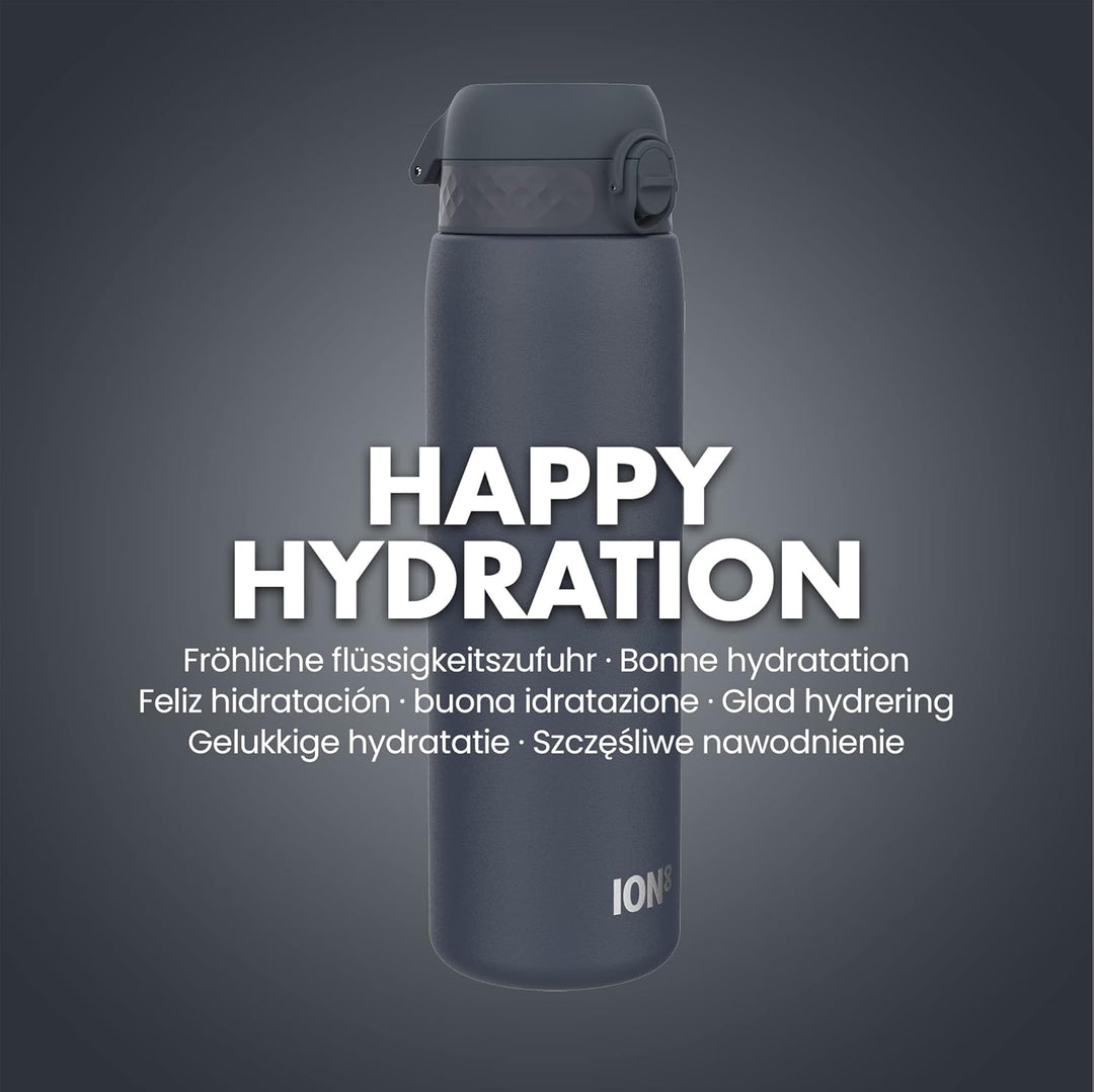 Ion8 Vakuumisolierte Edelstahl-Trinkflasche, 1 Liter, 920 ml, Auslaufsicher, Einhandöffnung, Sichere
