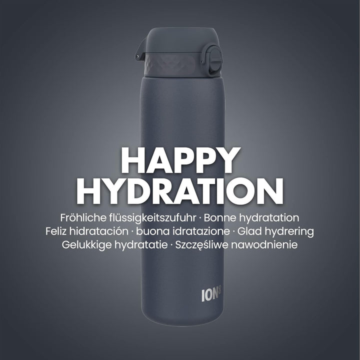 Ion8 Vakuumisolierte Edelstahl-Trinkflasche, 1 Liter, 920 ml, Auslaufsicher, Einhandöffnung, Sichere