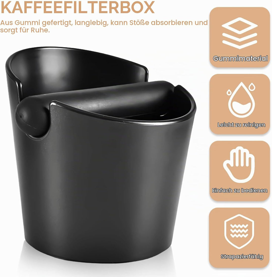 Abklopfbehälter für Siebträger, Kaffeesatz Zbschlagbehälter, Espresso Abklopfbehälter mit Abnehmbar