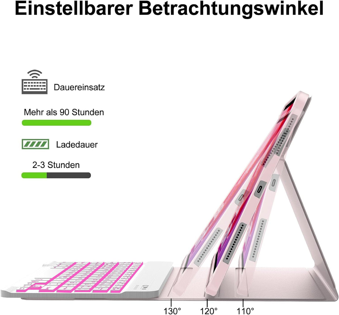 WINCHKING Tastatur Hülle für Lenovo Tab M11 11 Zoll 2024, Tastatur für Lenovo Tab M11 Tablet Magneti
