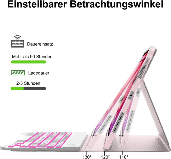WINCHKING Tastatur Hülle für Lenovo Tab M11 11 Zoll 2024, Tastatur für Lenovo Tab M11 Tablet Magneti