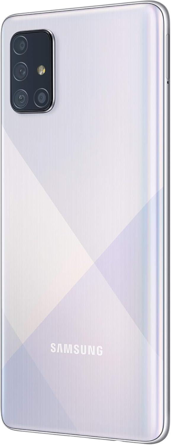 Samsung Galaxy A71 Smartphone - Handy, Dual SIM 128GB 6GB RAM SM-A715FN/DS, Silver-White Italien Sil