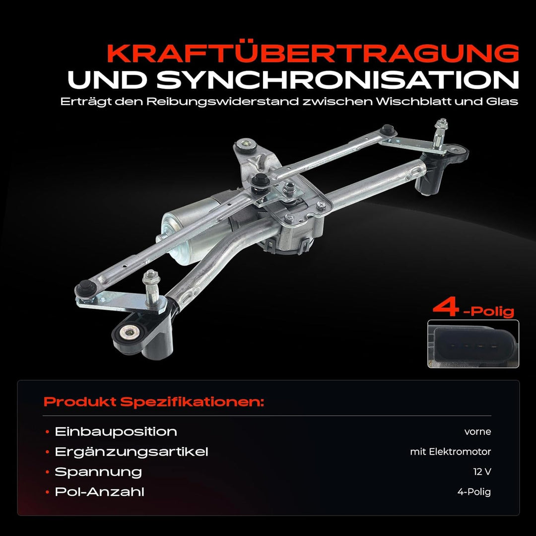 Frankberg Wischergestänge mit Wischermotor Vorne für 159 Brera Spider 939 939_ 1.8L-3.2L 2005-2012 3