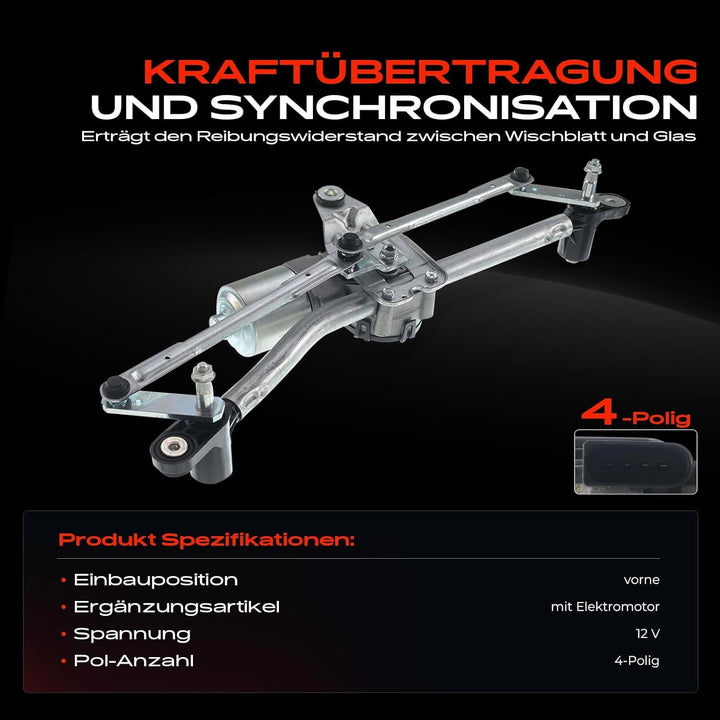 Frankberg Wischergestänge mit Wischermotor Vorne für 159 Brera Spider 939 939_ 1.8L-3.2L 2005-2012 3