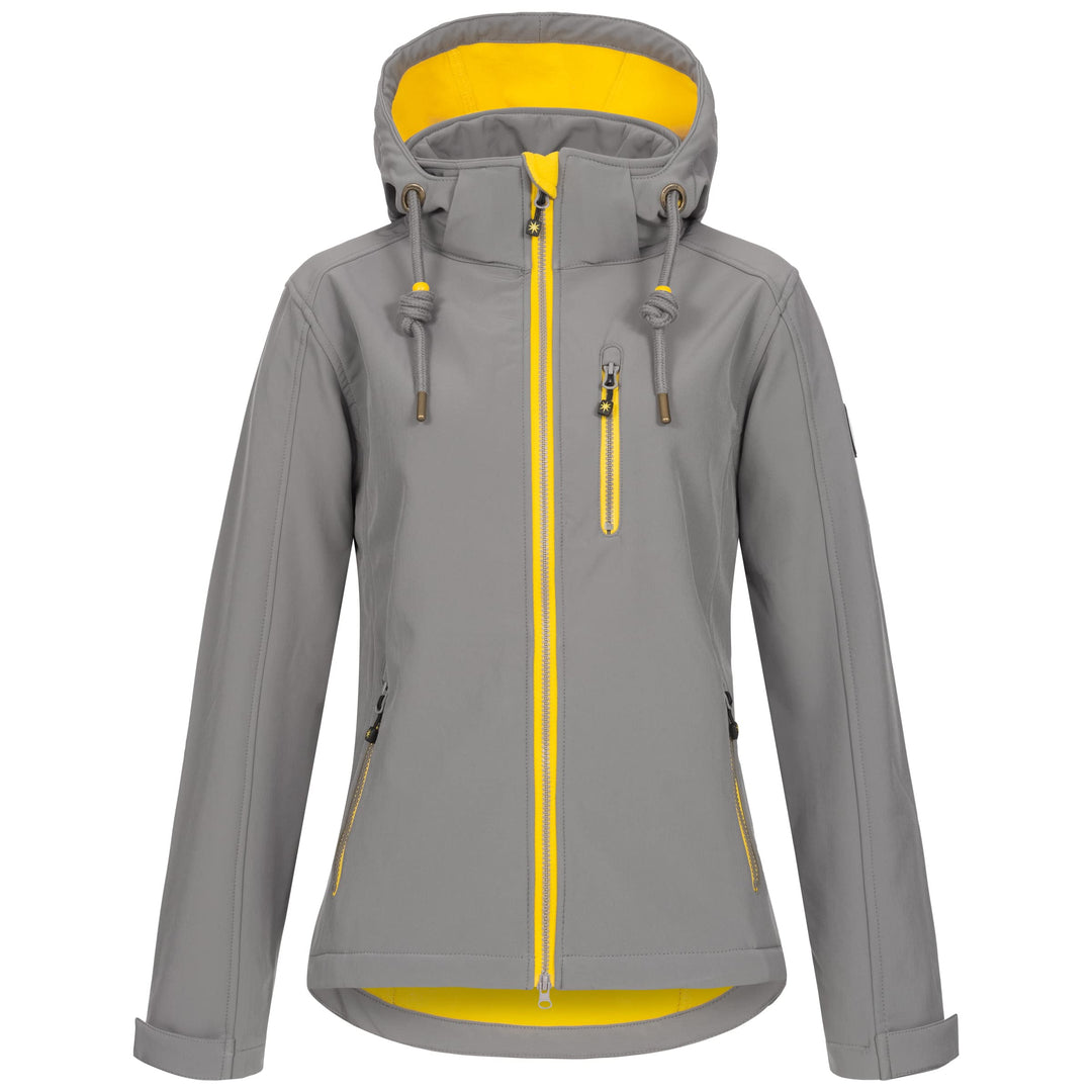 Ankerglut Damen Abnehmbarer Kapuze Gefüttert Übergangsjacke Windbreaker #Ankerglutfreude Softshellja